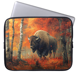 Capa Para Notebook Bison no Trabalho de arte de Autumn Woods