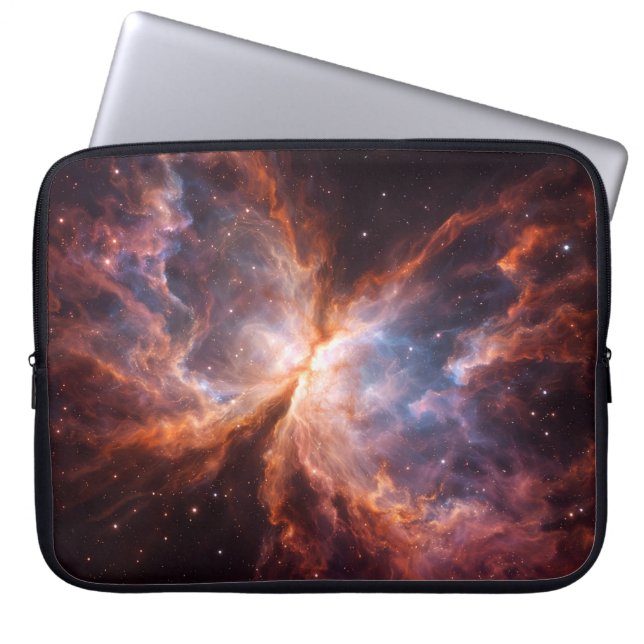 Capa Para Notebook Black 4 Luxe Laptop Sleeve, Butterfly Nebula (Frente)