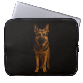 Capa Para Notebook Black 4 Luxe Laptop Sleeve, German Shepherd Dog