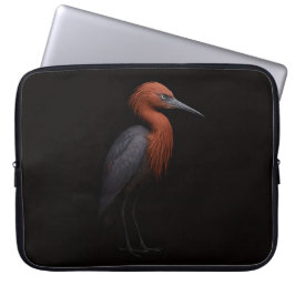 Capa Para Notebook Black 4 Luxe Laptop Sleeve, Reddish Egret