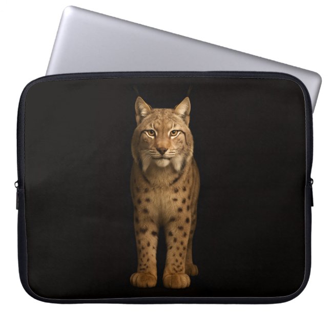 Capa Para Notebook Black 4 Luxe Laptop Sleeve, Silent Lynx (Frente)