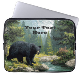 Capa Para Notebook Black Bear Nature 