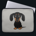 Capa Para Notebook Black e Tan Dachshund, de curte curta<br><div class="desc">Doxie de Cartoon Bonito</div>