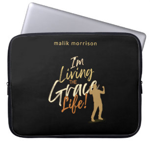 Capa Para Notebook Black Modern Grace Life Script Male Silhouette
