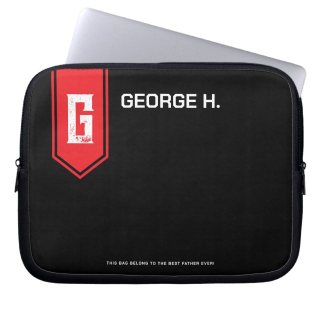 Capa Para Notebook Black Red Laptop Case for Man (Frente)