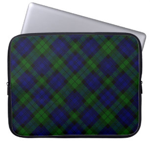 Capa Para Notebook Black Watch Tartan Blue Green Xadrez