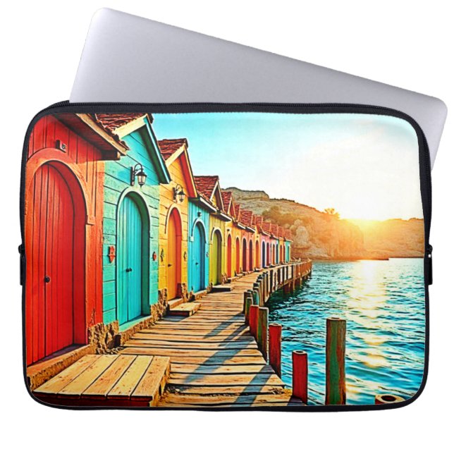 Capa Para Notebook Blisas Sunset: Matizes à beira-mar (Frente)
