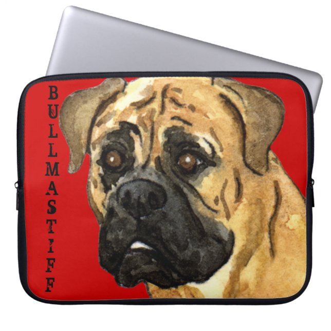 Capa Para Notebook Bloco de Cor do Bullmastiff (Frente)