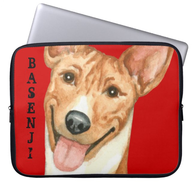 Capa Para Notebook Bloco de Cores Basenji (Frente)