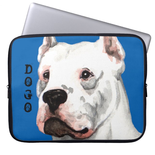 Capa Para Notebook Bloco de cores Dogo Argentino (Frente)
