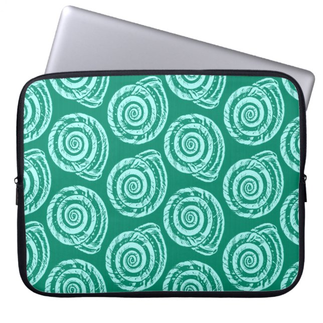 Capa Para Notebook Bloco de Spiral Impressão, Turquesa e Aqua (Frente)