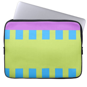 Capa Para Notebook Blocos de cor verde azul cor-de-rosa 7