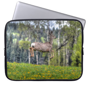 Capa Para Notebook Bloqueando Mule Deer & Forest Willife Animal Foto