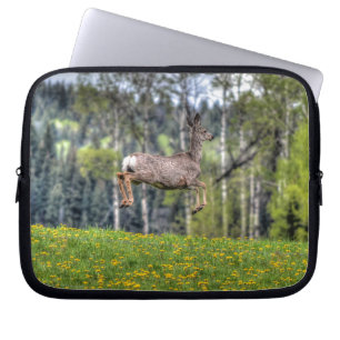 Capa Para Notebook Bloqueando Mule Deer & Forest Willife Animal Foto