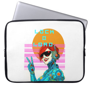 Capa Para Notebook Bloqueio + Carga - Cyberpunk Vibe