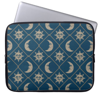 Capa Para Notebook Blue Celestial Sun And Moon