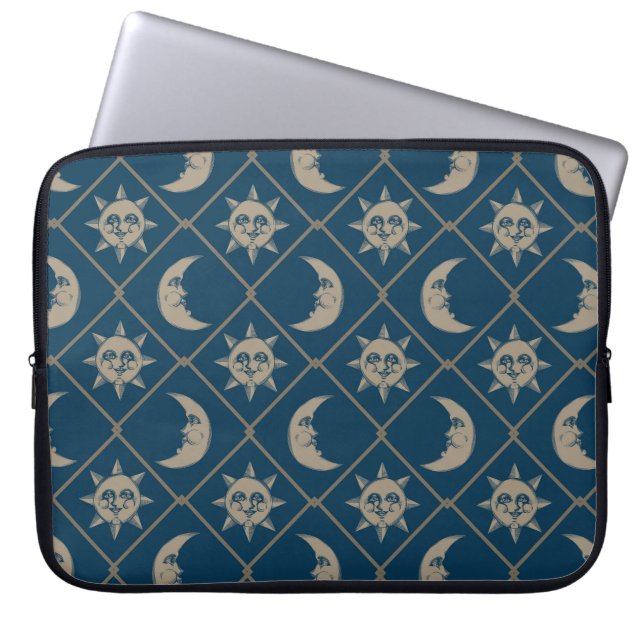 Capa Para Notebook Blue Celestial Sun And Moon (Frente)
