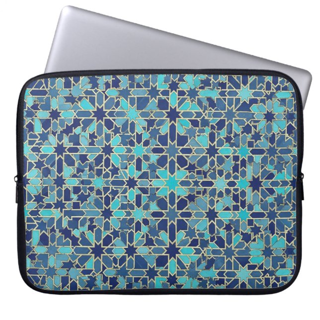 Capa Para Notebook blue mosaic (Frente)