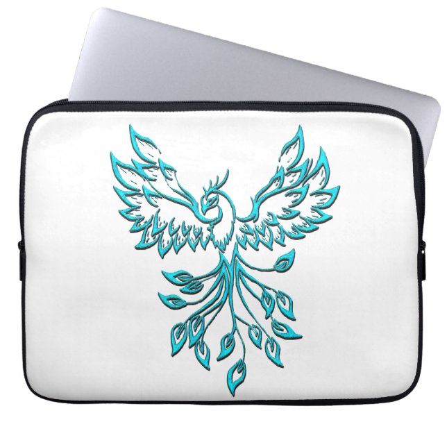 Capa Para Notebook Blue Phoenix nasce em branco (Frente)