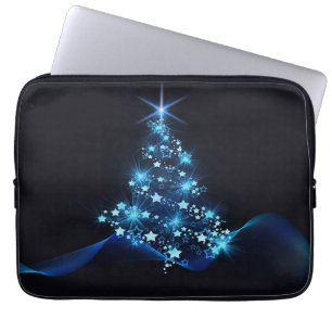 Capa Para Notebook Blue Shine of Stars no Natal Dark