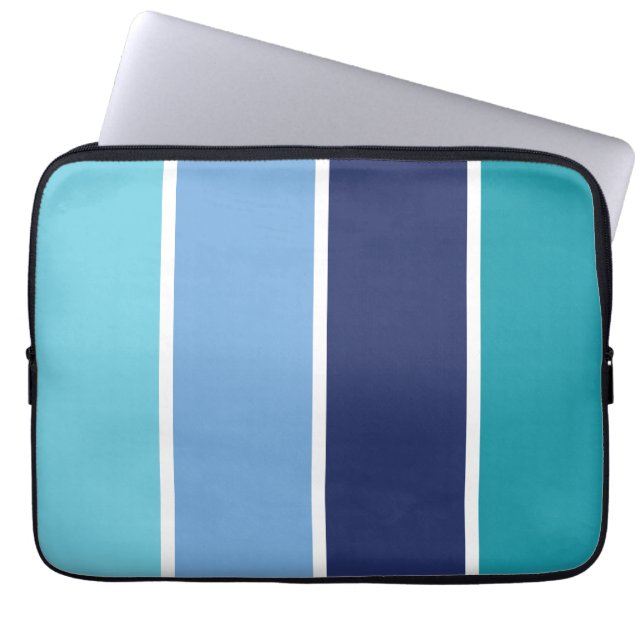 Capa Para Notebook Blue Striped (Frente)