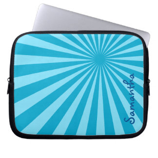 Capa Para Notebook Blue Sunburst "Add Your Name"