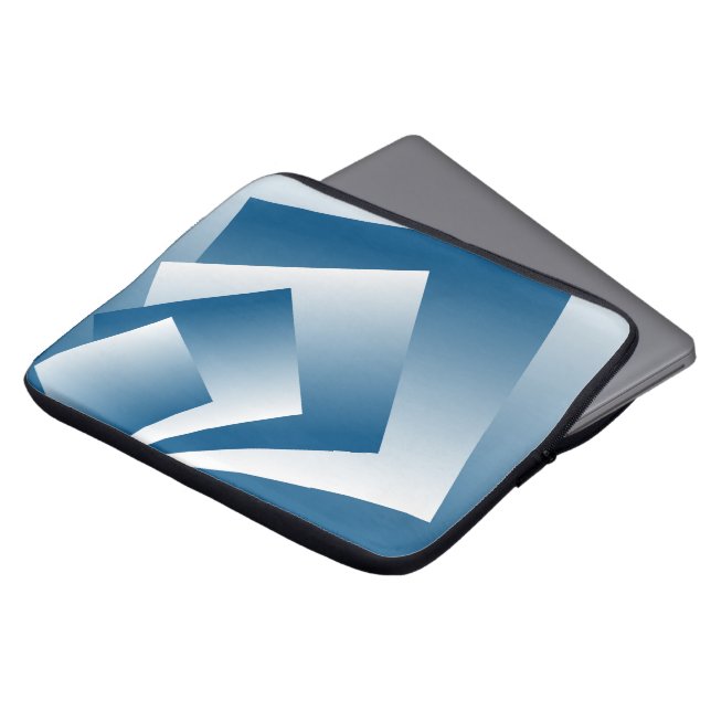 Capa Para Notebook Blue Teal geometry (Frente Topo)