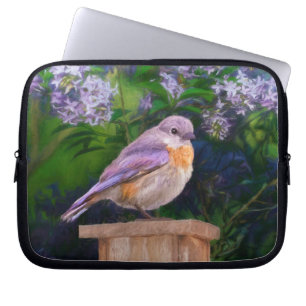 Capa Para Notebook Bluebird oriental na neve - Foto original