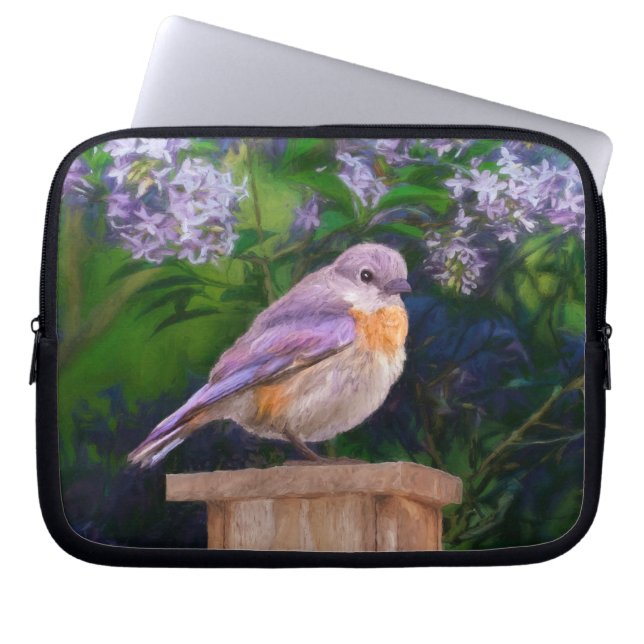 Capa Para Notebook Bluebird oriental na neve - Foto original (Frente)