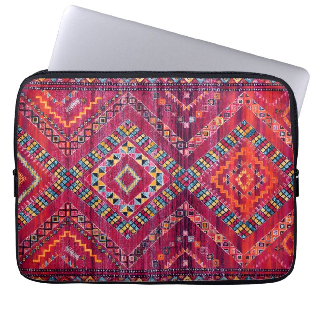 Capa Para Notebook Blush Bazaar: Herança Marroquina Rosa Elegância (Frente)