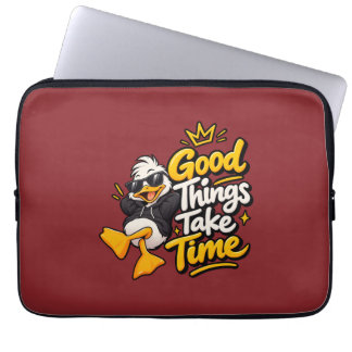 Capa Para Notebook Boas Coisas Levam Tempo Camiseta Desi Funny Cool D
