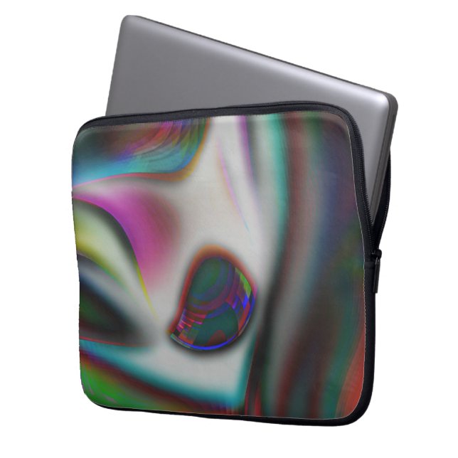 Capa Para Notebook Boca de abstrato com psíquica a borrão mole (Frente Esquerda)