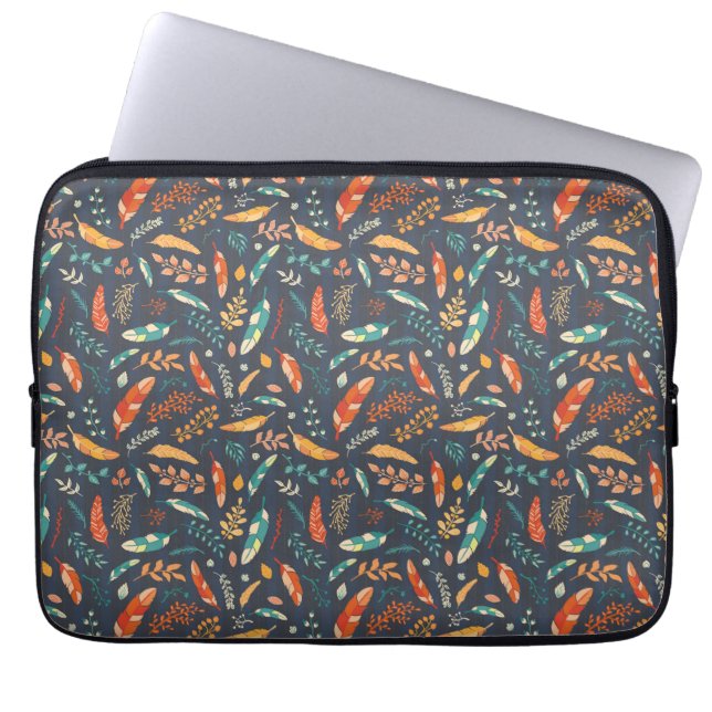 Capa Para Notebook Boho Hippie Feather Pattern (Frente)