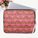 Capa Para Notebook Boho Rainbows Mystical Eye Rosa Dourado Design<br><div class="desc">Boho Rainbows Coluna Dourada Mística de Olho Rosa.</div>