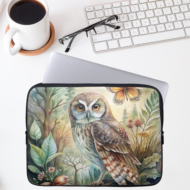 Capa Para Notebook Boho Woodland Owl (Criador carregado)