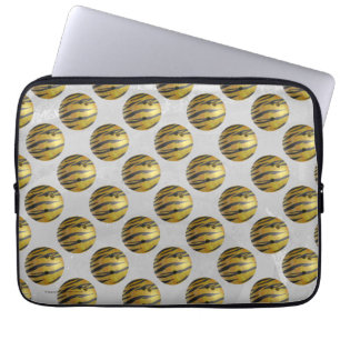 Capa Para Notebook Bola de boliche Tigre Amarelo