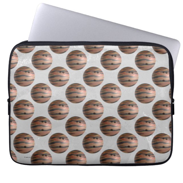 Capa Para Notebook Bola de boliche Tigre - Laranja (Frente)