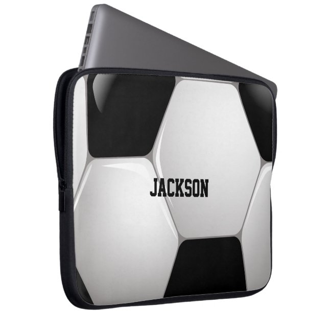 Capa Para Notebook Bola Personalizável de Futebol (Frente Esquerda)