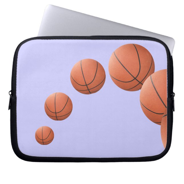 Capa Para Notebook Bolas de basquete no ar (Frente)