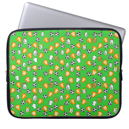 Capa Para Notebook Bolas de futebol, Camisas Laranja, & Fãs