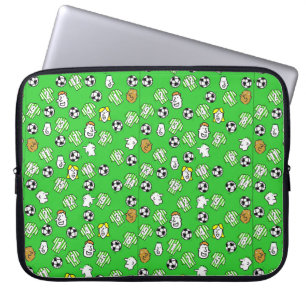 Capa Para Notebook Bolas de futebol, Camisas verdes e brancas, & Torc