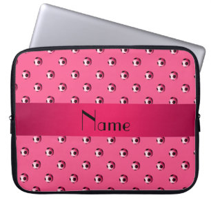 Capa Para Notebook Bolas de futebol cor-de-rosa conhecidas