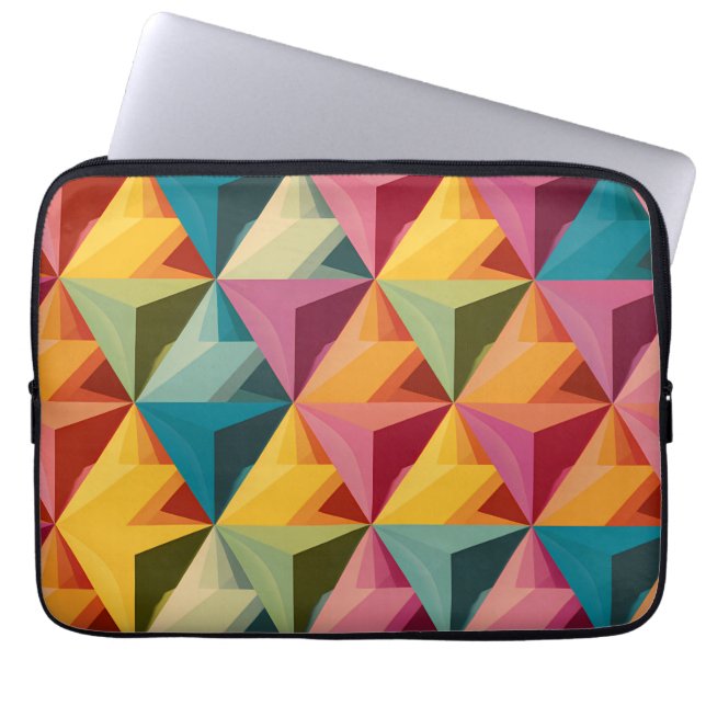Capa Para Notebook Bold Geometric Triangle Pattern  (Frente)