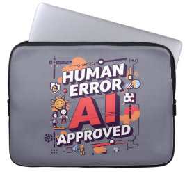 Capa Para Notebook Bold “Human Error, AI Approved” Digital Art