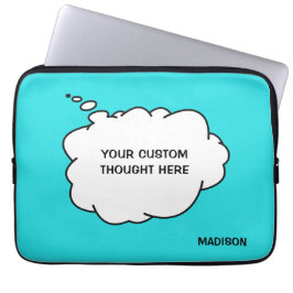 Capa Para Notebook Bolha de Pensamento de Nome, Texto e Cores Persona