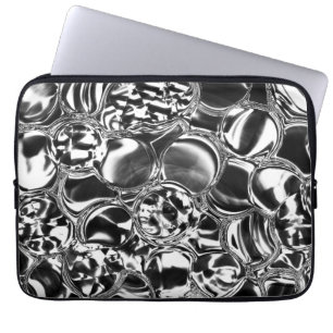 Capa Para Notebook Bolhas de prata com rolha de vidro ou metal