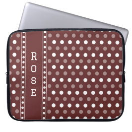 Capa Para Notebook Bolinha Burgundy