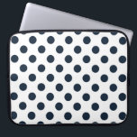 Capa Para Notebook Bolinhas azuis marinhos escuras<br><div class="desc">Bolinhas azuis marinhos escuras sobre fundo branco</div>