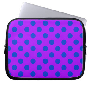 Capa Para Notebook Bolinhas azuis no roxo
