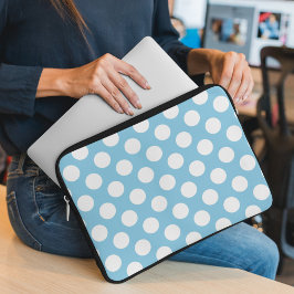 Capa Para Notebook Bolinhas azuis, Padrão de Bolinhas, Pontos, pontos
